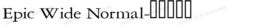 Epic Wide Normal字体转换